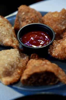 Fresh empanadas at Don Rene Restaurant and Lounge in White Plains NY served with house dipping sauce